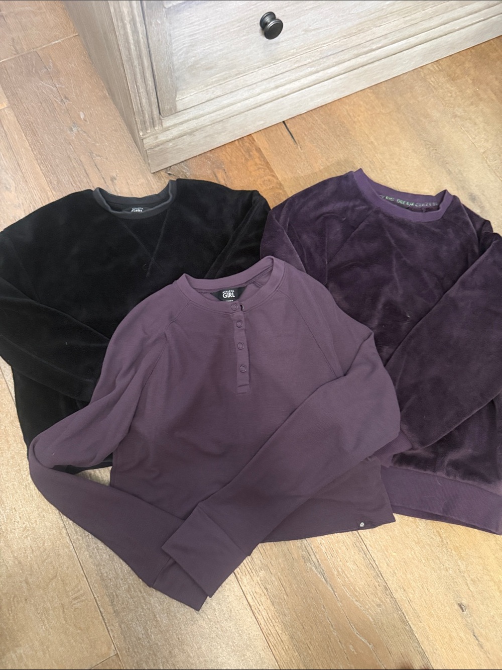 Athleta Girls' Sweatshirt Bundle- Plum and Black